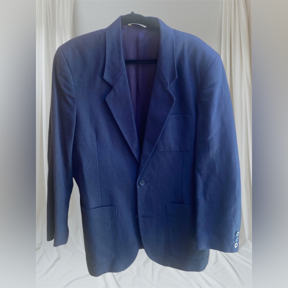 Eddie Bauer Navy Blue sport coat blazer jacket Sz. 42R EUC